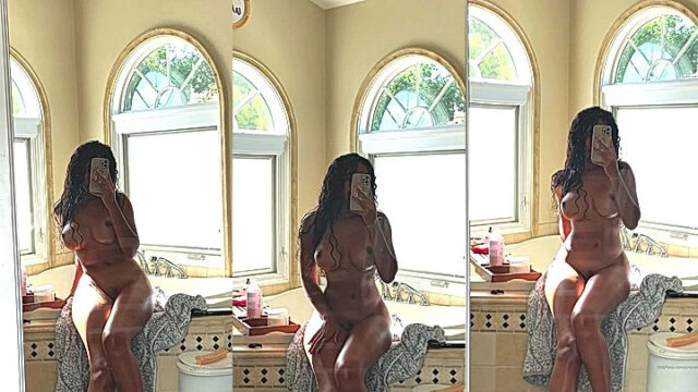nasty babe Helayna Marie take a look at her sexy body on a mirror