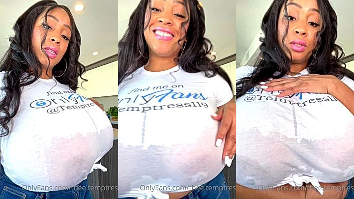 naughty freaky model Temptress119 rub her big boobs in this video, leaked nude tease