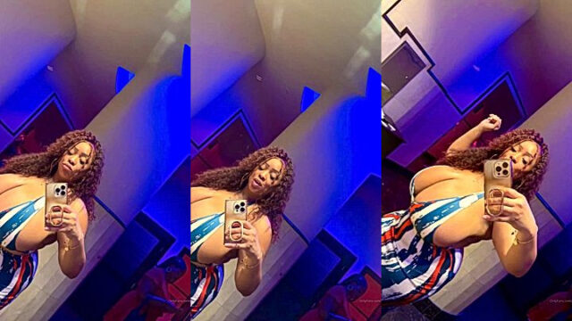 naughty sexy big boobs model Temptress119made a mirror video flaunting it hard in her face, leaked video