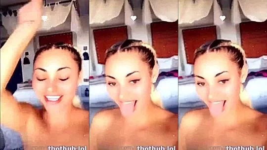 naughty slut Himynamestee teasing her lover and teeling to come celebrate her birthday alone in a hotel room