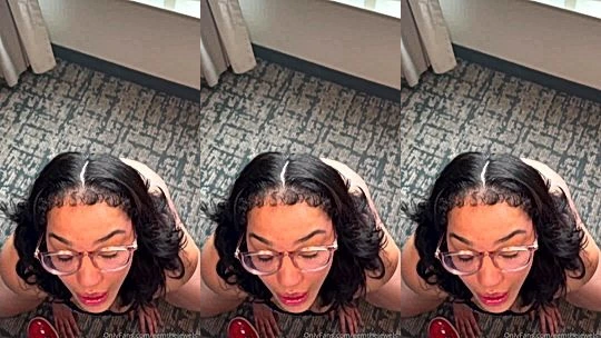 american ebony goes down on her knees to suck on a good dick