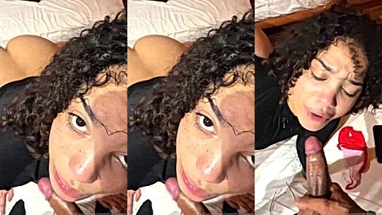naughty onlyfans model Gem Jewels sucks huge cock and gots cums in her mouth