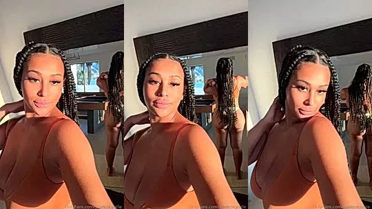 busty mixed onlyfans model Jaaden Kyrelle shows her big tits in lingerie
