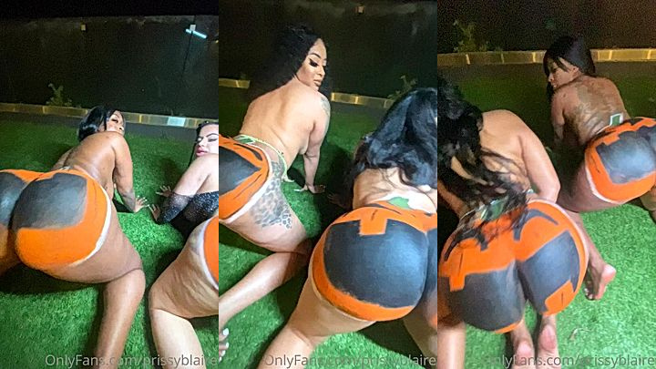 naughty freaky ebeony doll Prissy Blaire at the party with her girls, watch them throw that big sey ass