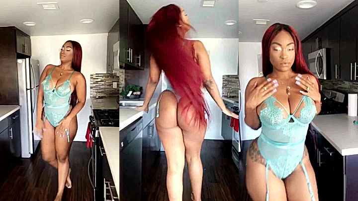 naughty sexy black barbie Prissy Blaire play with her huge massive tits and make eye conact with you