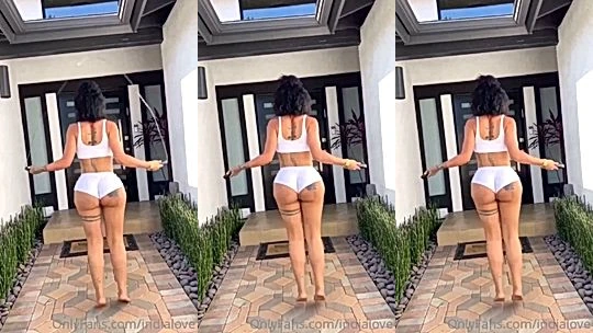 sexy onlyfans model Indialov jump rope and shows her big booty