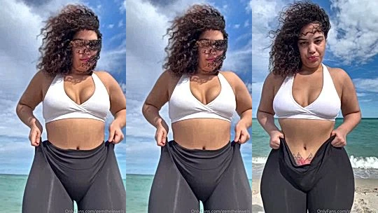 sexy onlyfans model Gem Jewels shows of her natural big tits in lingerie