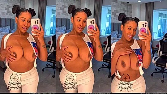 nasty diva Jaaden Kyrelle titty tease hard on cam youll love it leaked onlyfans video