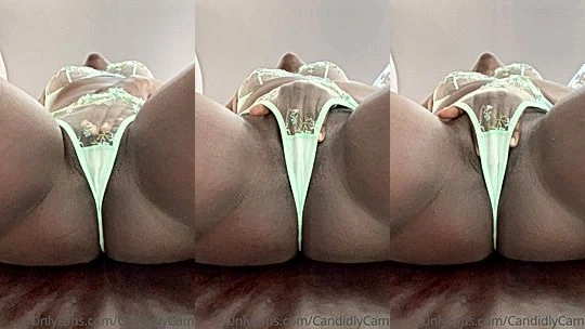 onlyfans ebony slut Candidlycam touching her wet pussy