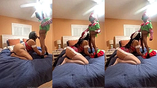 sexy slut Gem Jewels loves blowjob on christmas day