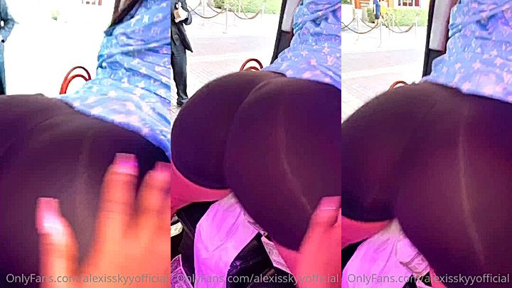 nasty freak Alexis sky twerking in public while everyone stared