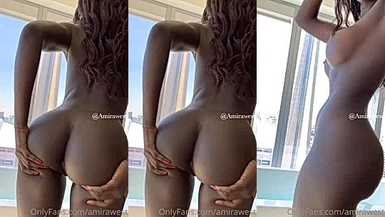 leaked onlyfans ass tease video of Amira West’s close-up of my wet ass
