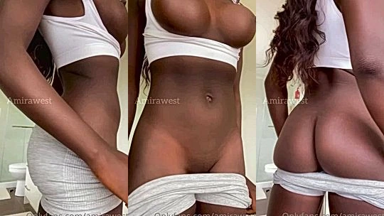 horny sudanese slut Amira West removing her clothes onlyfans leak
