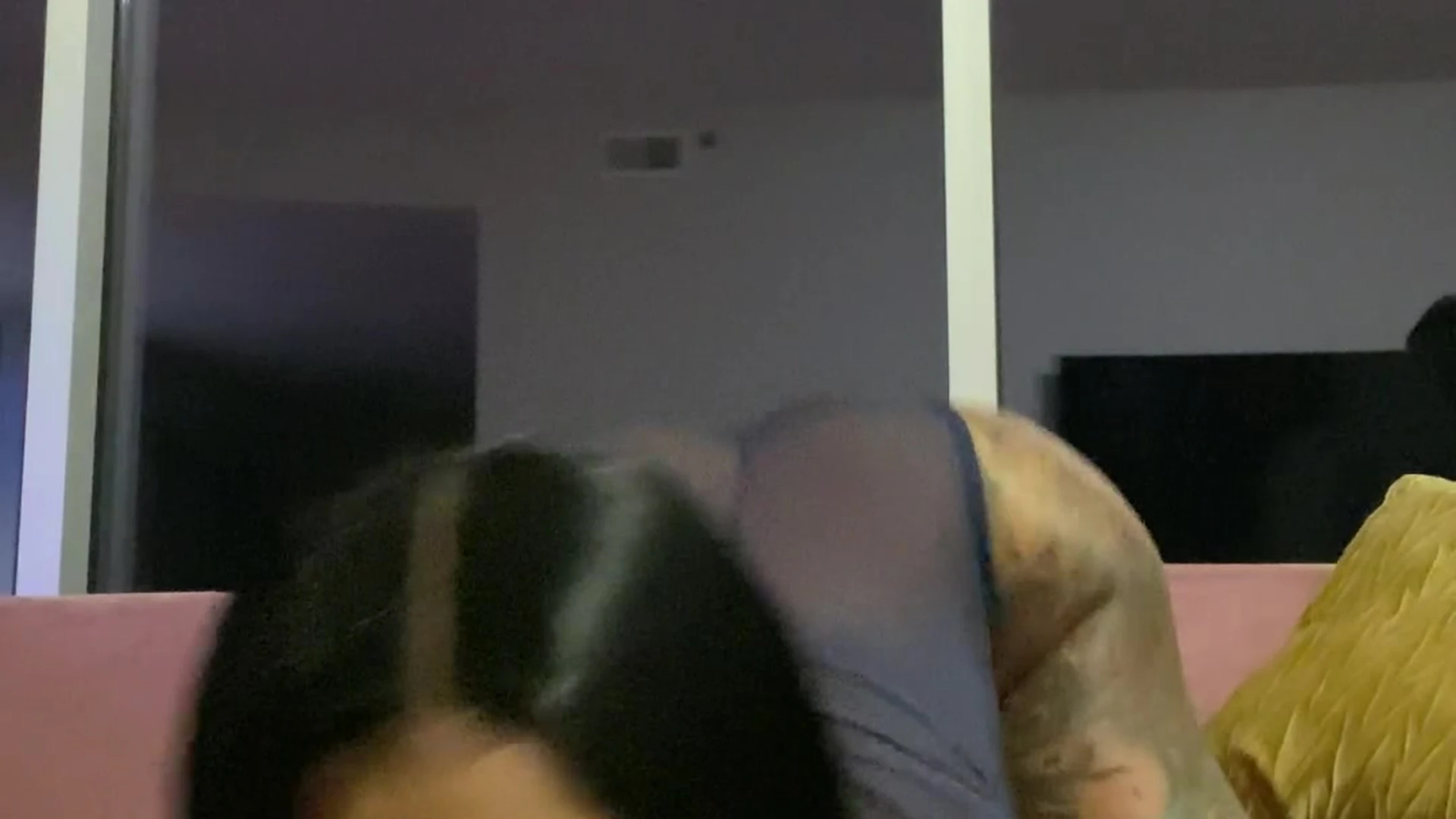 horny ebony girl Alexis sky’s booty clapping between backshots while you watch