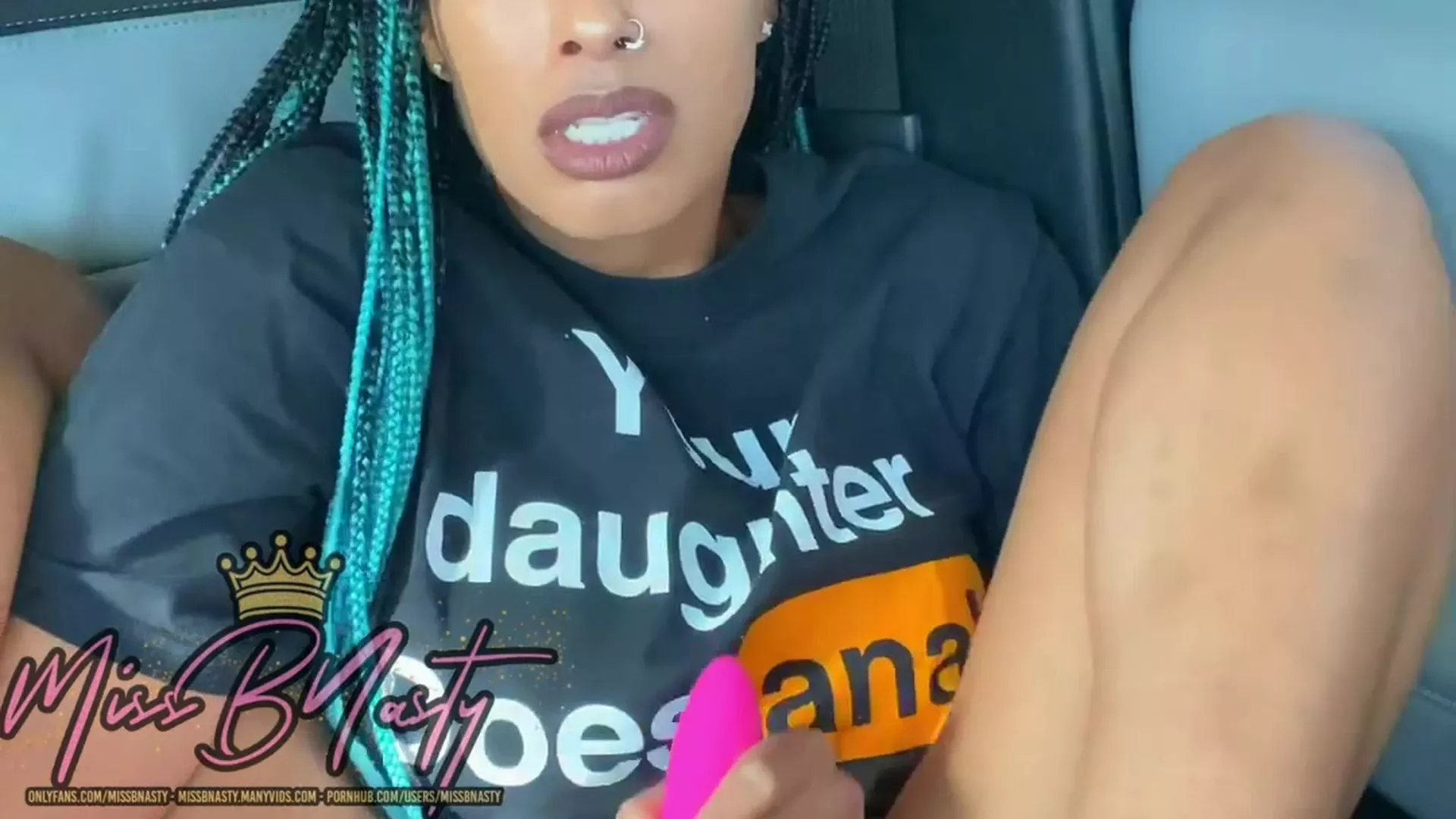 onlyfans leak MissBNasty wet pussy play sextape video in the car