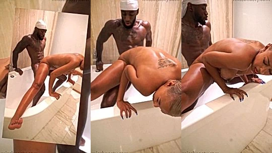 onlyfans leak bitch MissBNasty pounded and owned deep by BBC in bathtub till she squirts all over bathtub leaked onlyfans sex