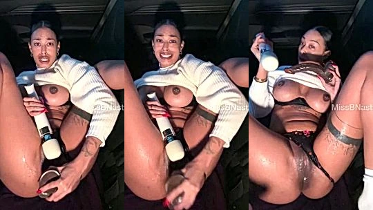 horny onlyfans model MissBNasty use a vibrator and a dildo in her wet coochie till she squirt